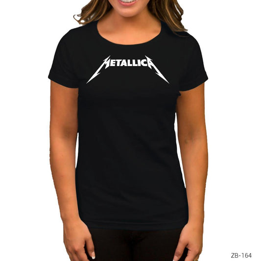 Metallica Classic Logo Siyah Kadın Tişört