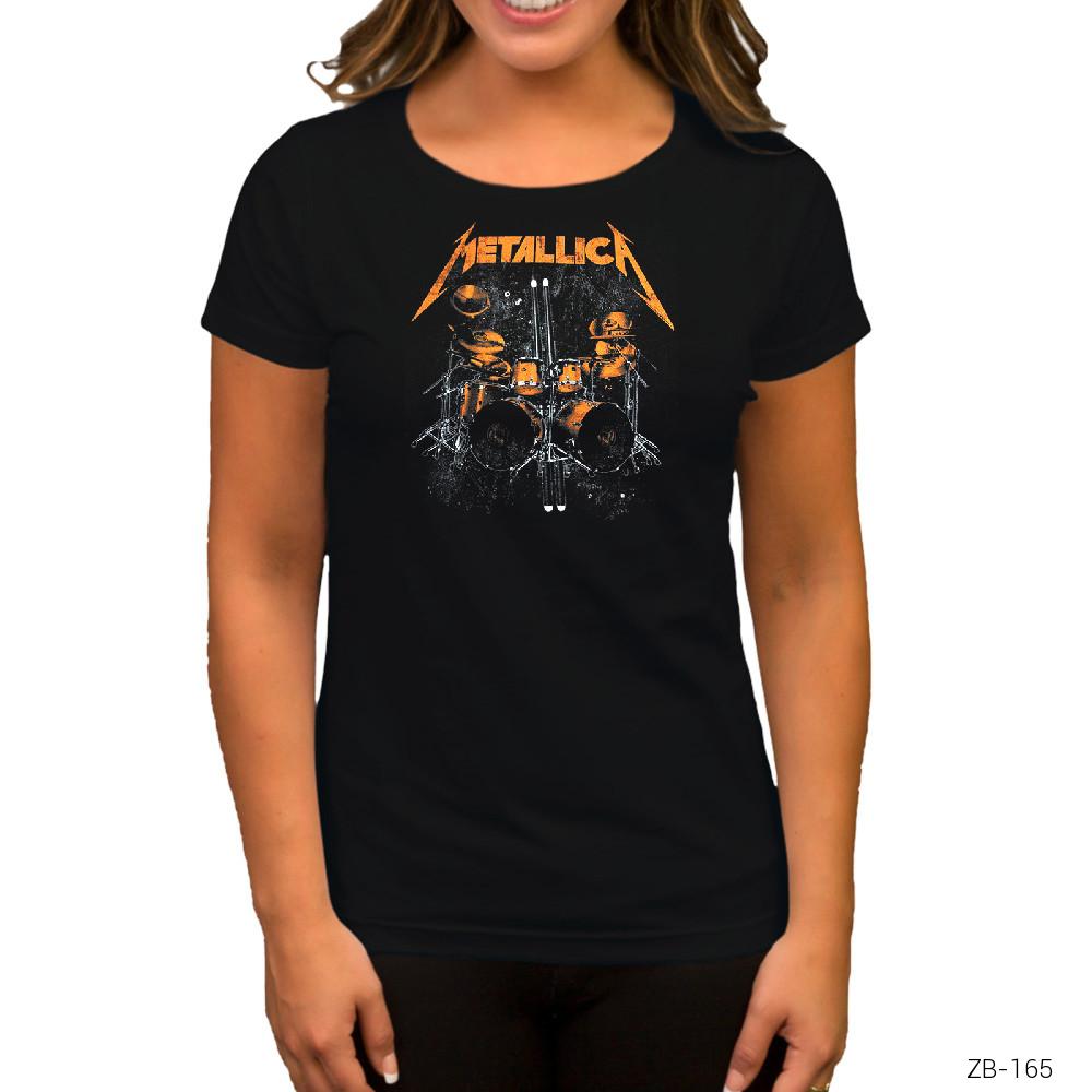 Metallica Lars Dum Siyah Kadın Tişört