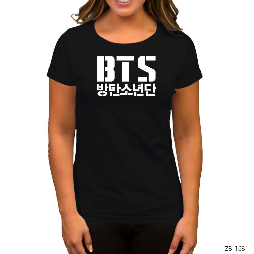 BTS Siyah Kadın Tişört