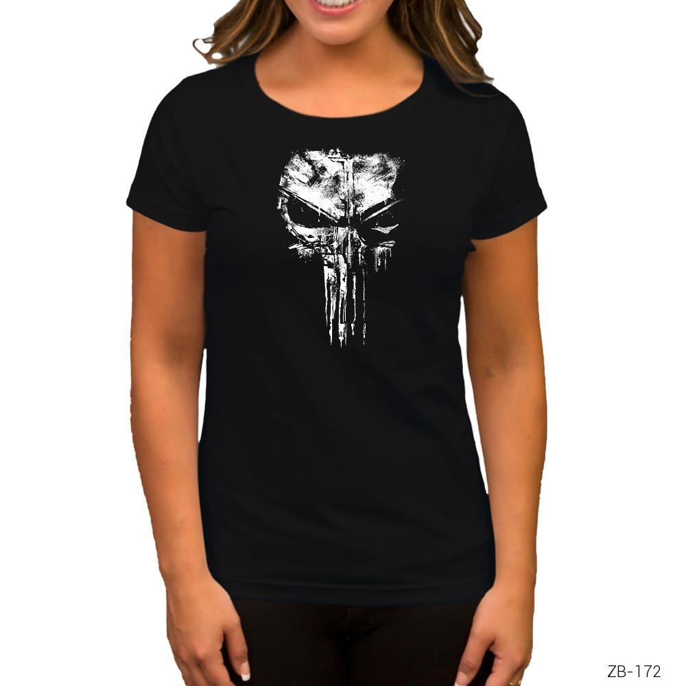 Punisher Space Siyah Kadın Tişört