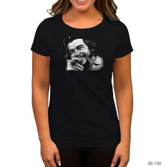 Che Guevara Siyah Kadın Tişört