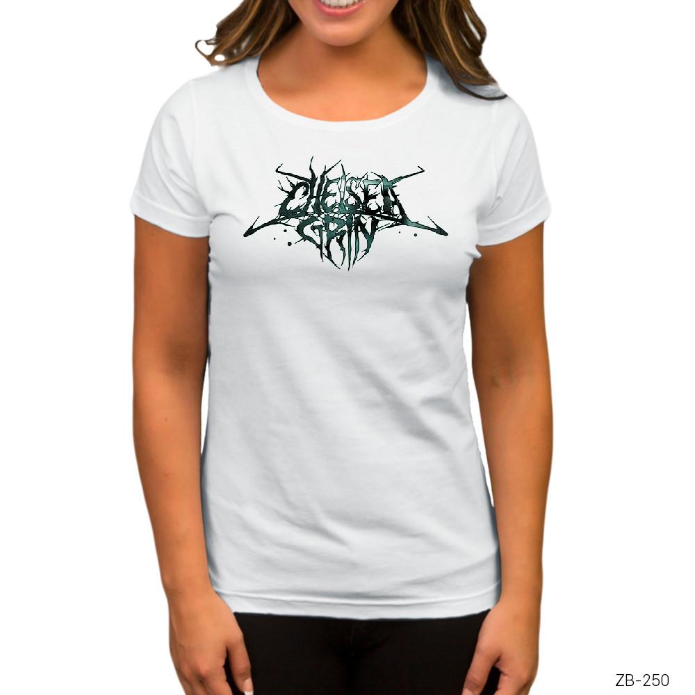 Chelsea Grin Logo Beyaz Kadın Tişört