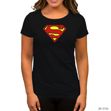 Superman Klasik Siyah Kadın Tişört