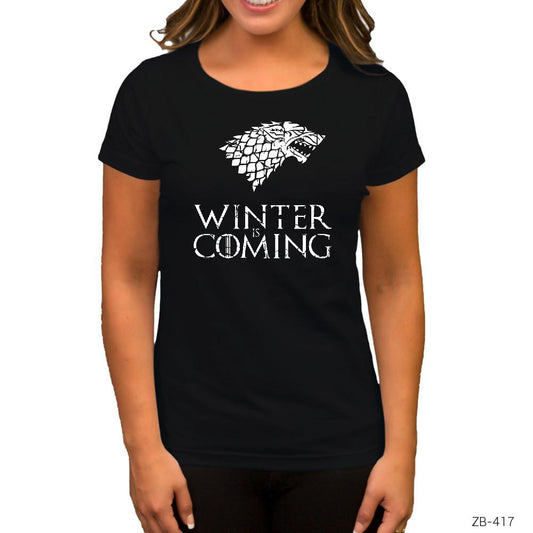 Game Of Thrones Winter is Coming White Beyaz Kadın Tişört