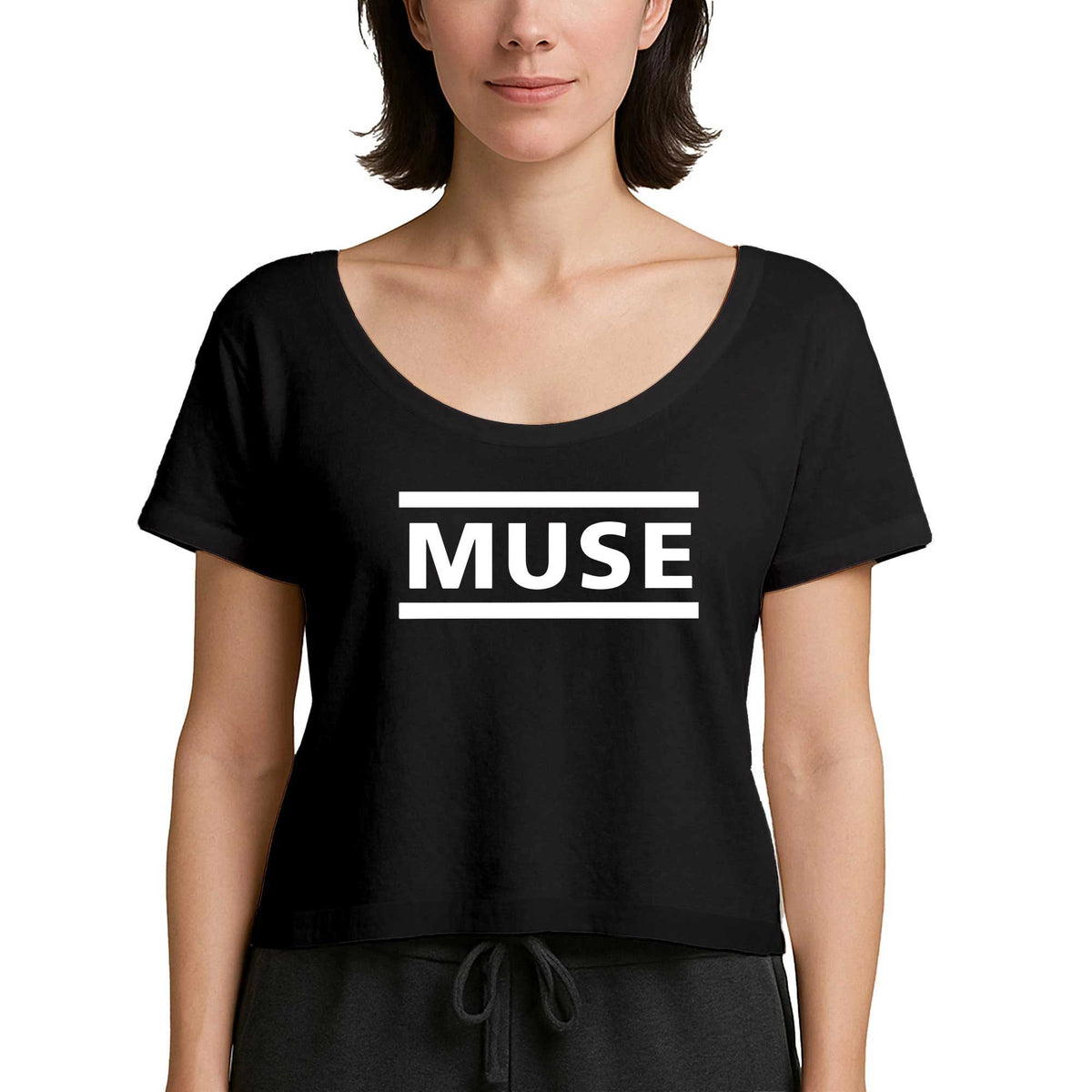 Muse Logo Siyah Kadın Tişört