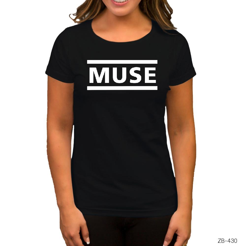 Muse Logo Siyah Kadın Tişört