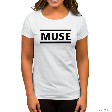 Muse Classic Beyaz Beyaz Kadın Tişört