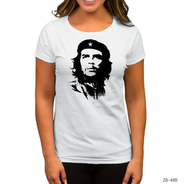 Che Guevara Siluet Beyaz Kadın Tişört