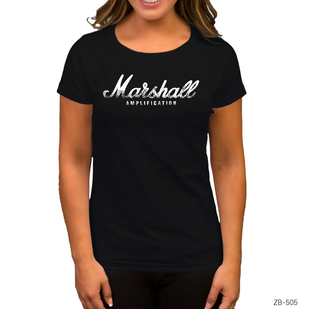 Marshall Amplification Siyah Kadın Tişört