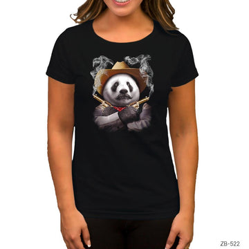 Panda Crıossgunner Siyah Kadın Tişört