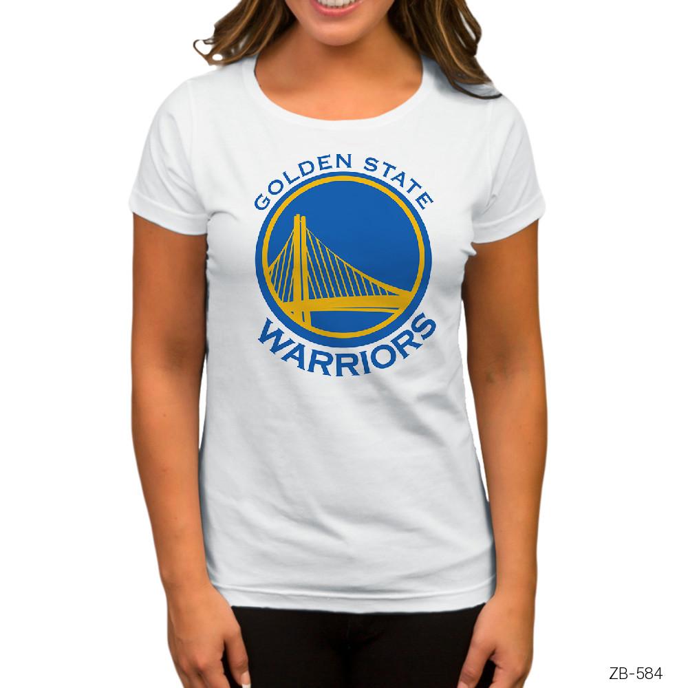 Golden State Warriors Beyaz Kadın Tişört