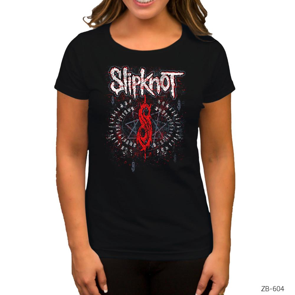Slipknot Logo Siyah Kadın Tişört