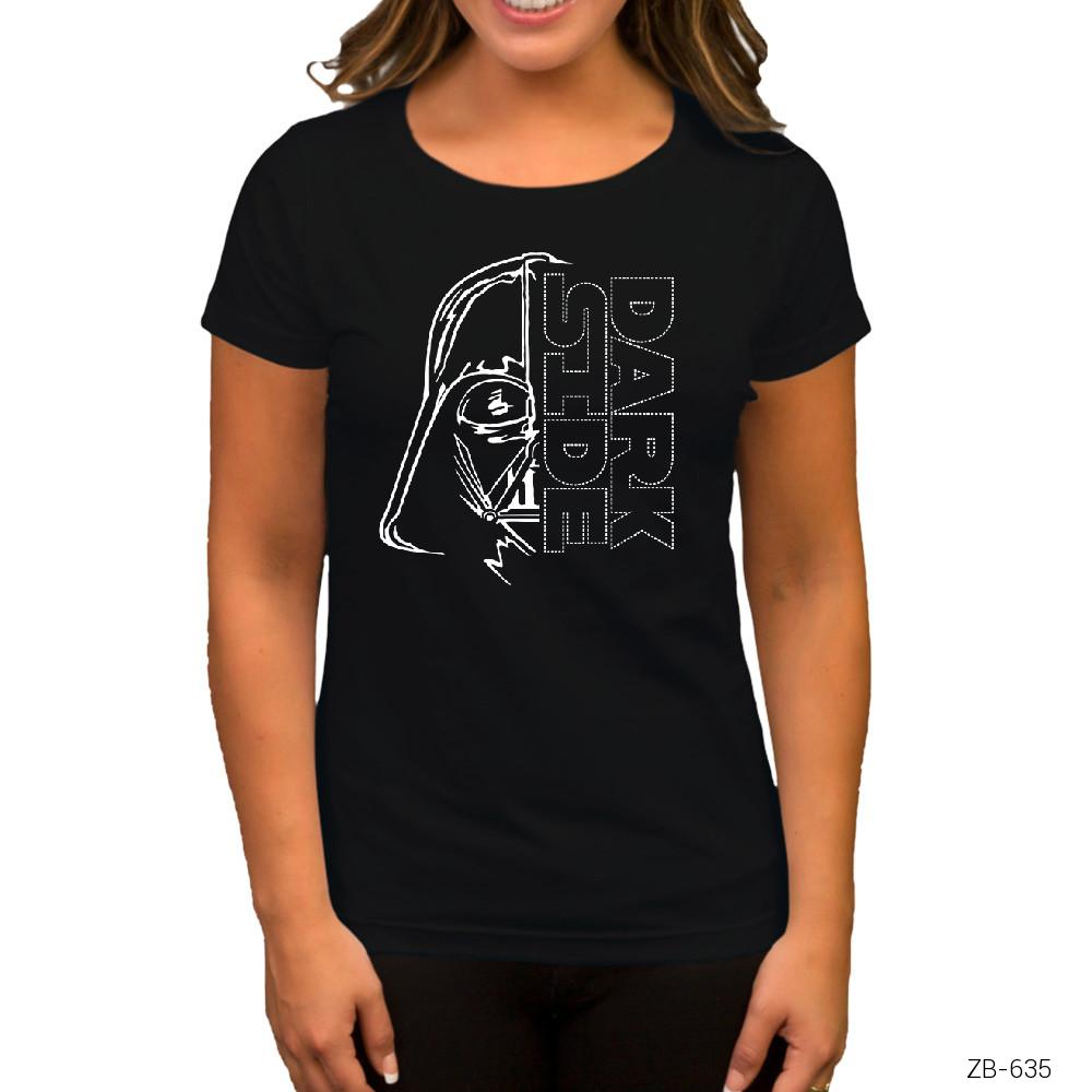 Star Wars Darth Vader Dark Side Siyah Kadın Tişört