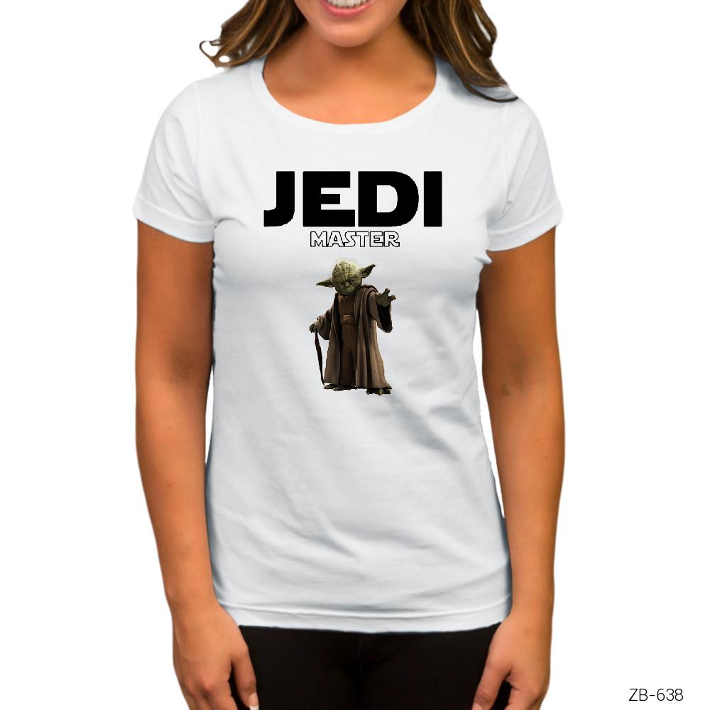 Star Wars Yoda Jedi Master Beyaz Kadın Tişört