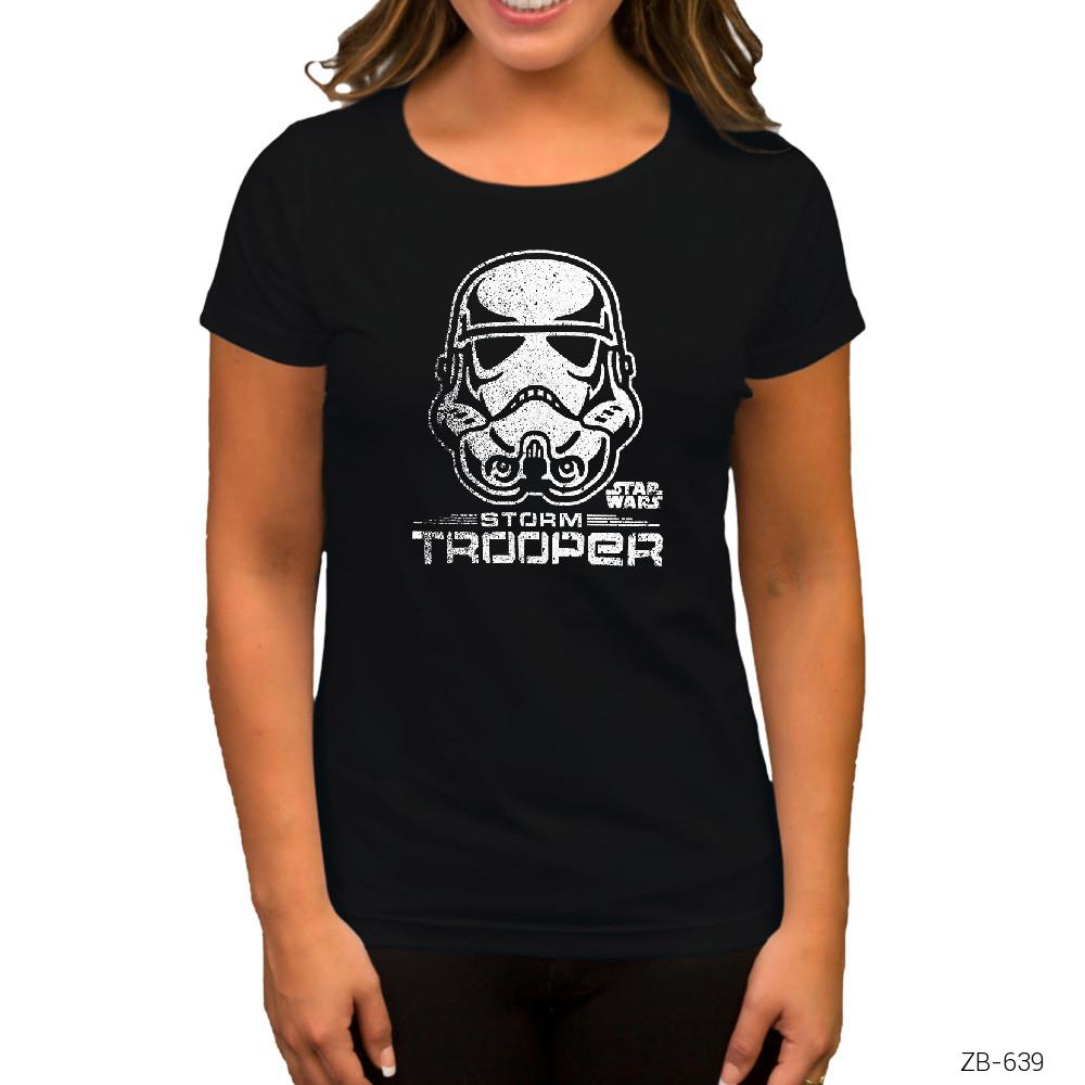 Star Wars Darth Storm Trooper Siyah Kadın Tişört