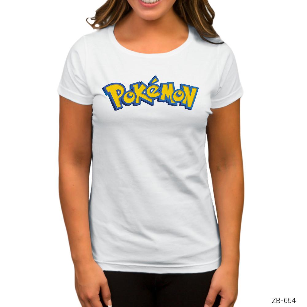 Pokemon Beyaz Kadın Tişört