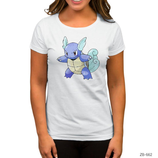 Pokemon Wartortle Beyaz Kadın Tişört