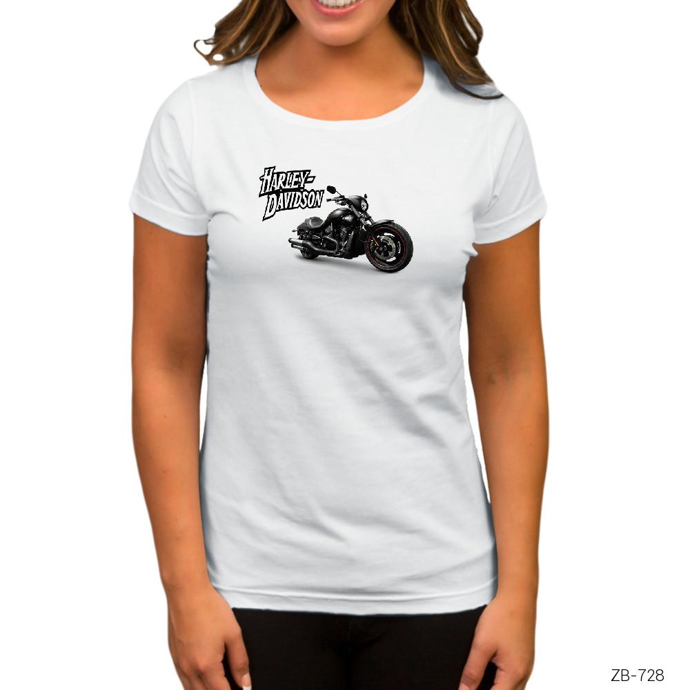 Harley Night Rod Special Beyaz Kadın Tişört