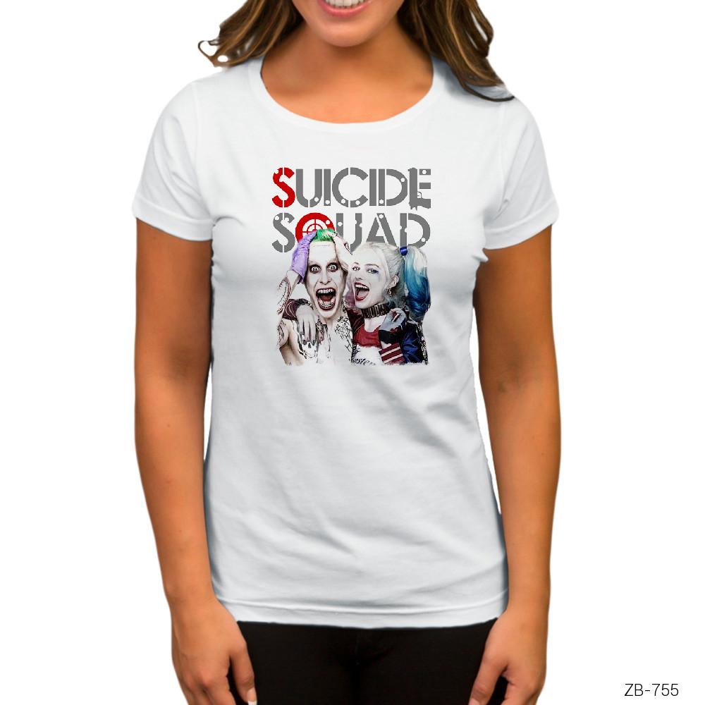 Suicide Squad Happy Team Beyaz Kadın Tişört