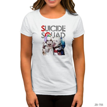 Suicide Squad Happy Team Beyaz Kadın Tişört