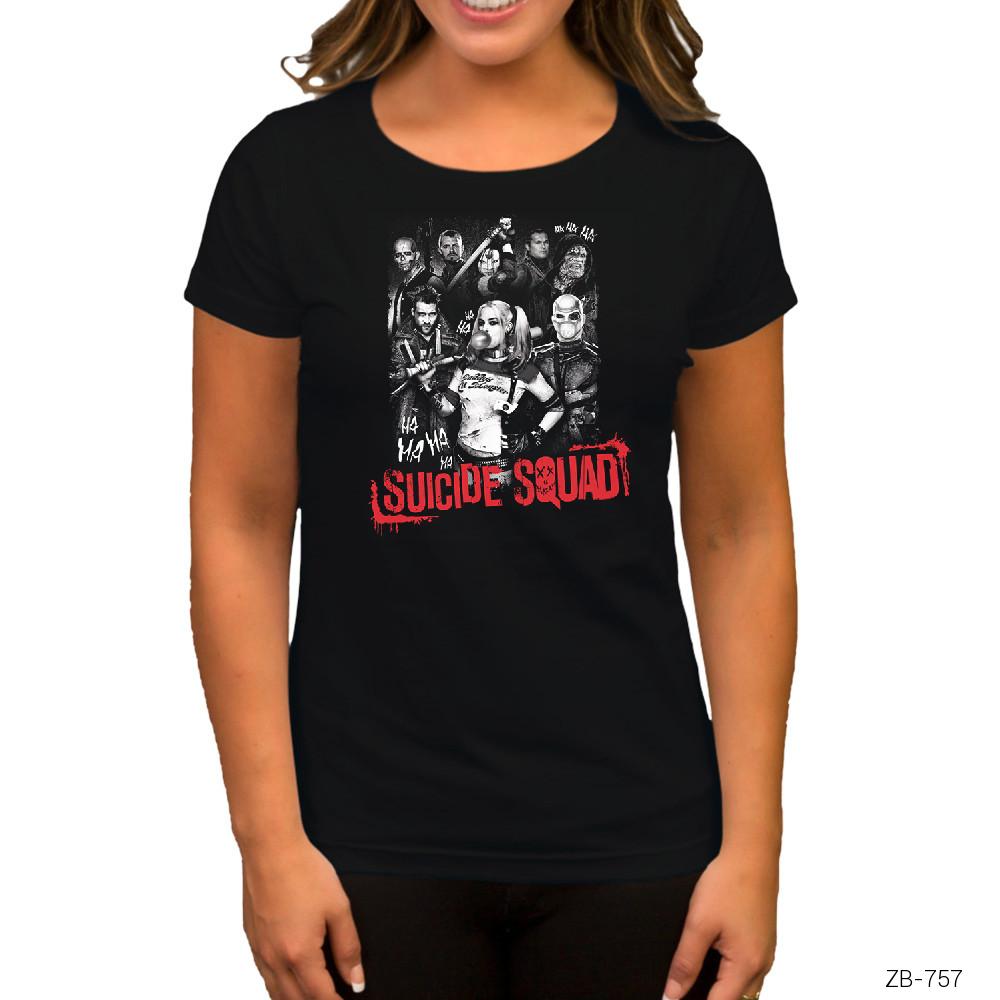 Suicide Squad Grunge Team Siyah Kadın Tişört