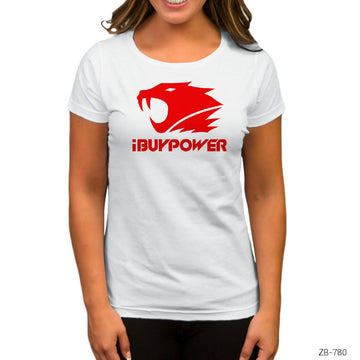 I Buy Power Beyaz Kadın Tişört