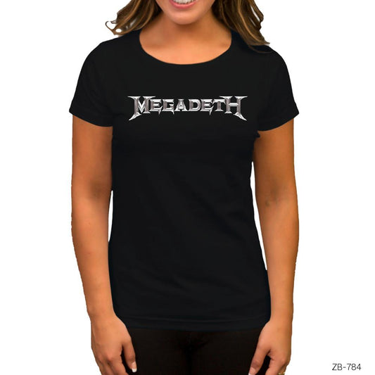 Megadeth Logo Siyah Kadın Tişört