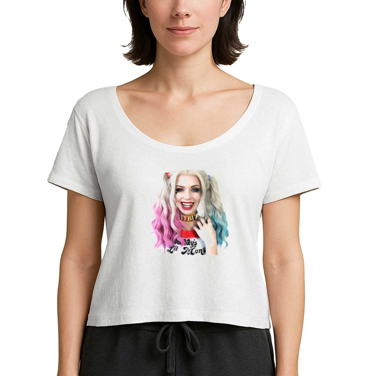 Cute Harley Quinn Beyaz Kadın Tişört