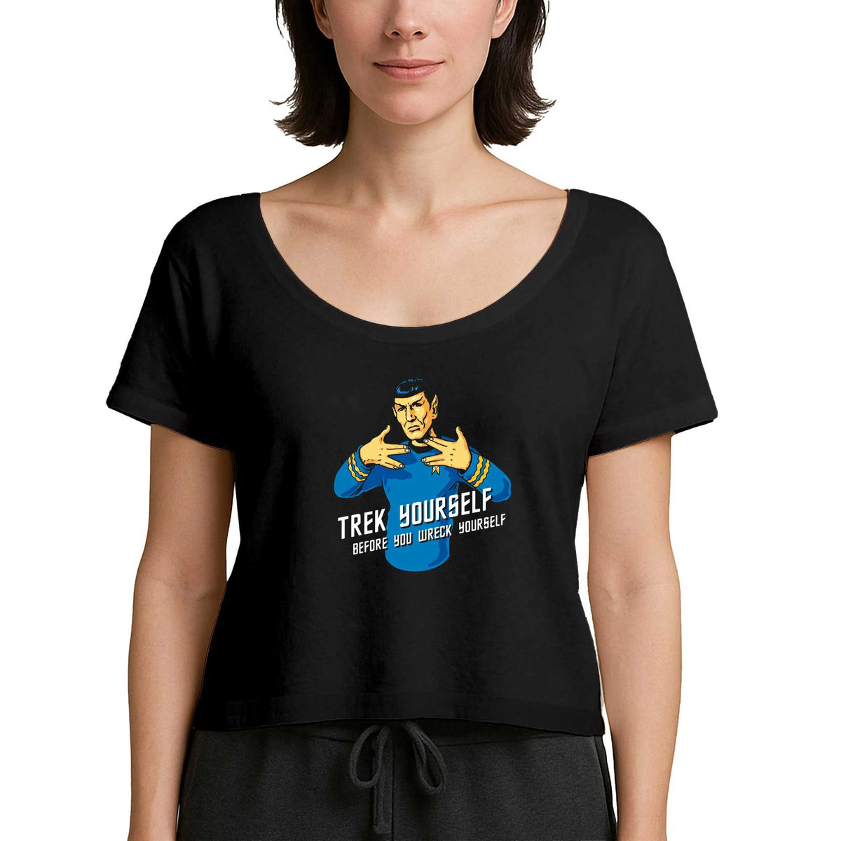 Star Trek Trek Yourself Siyah Kadın Tişört
