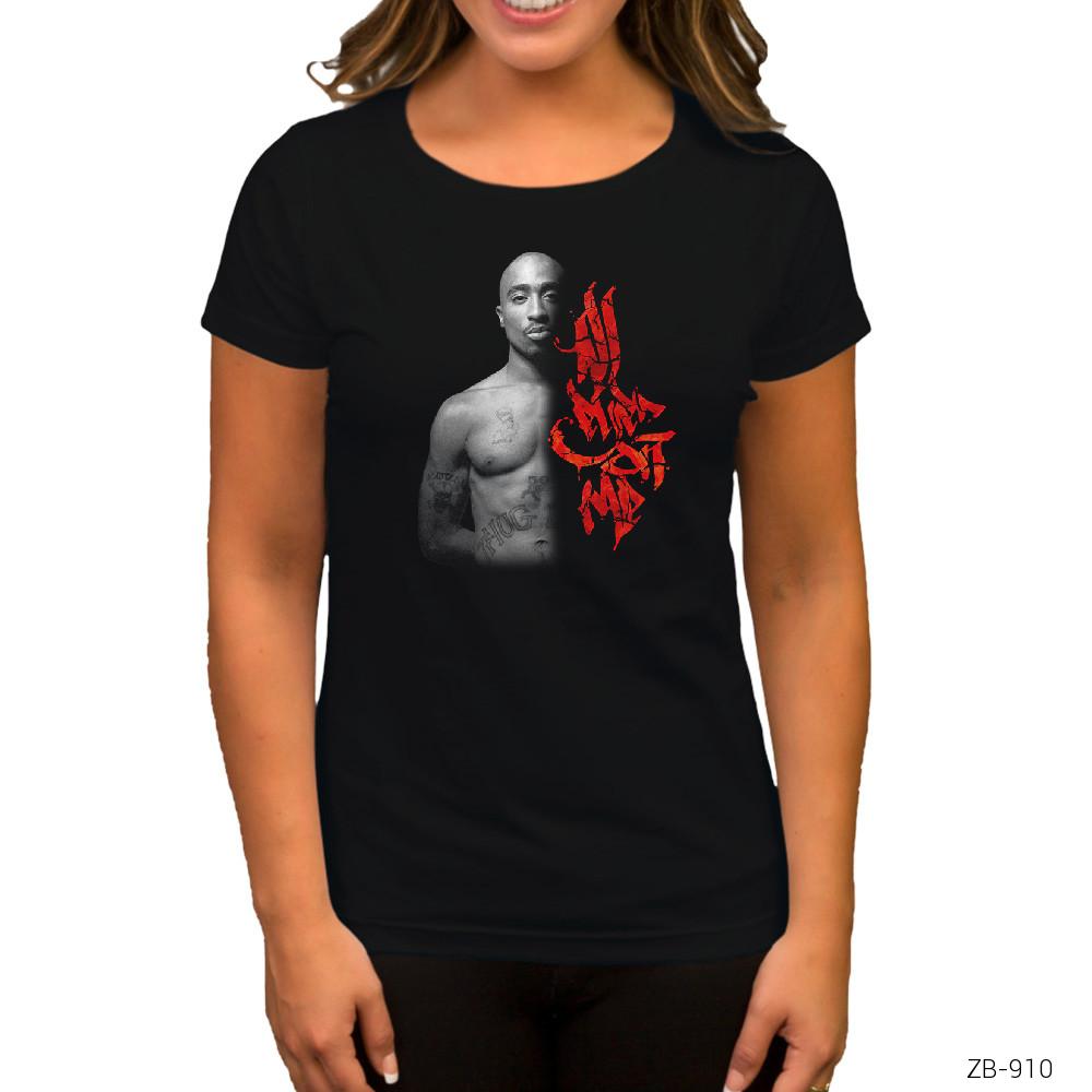 Tupac All Eyes On Me Siyah Kadın Tişört