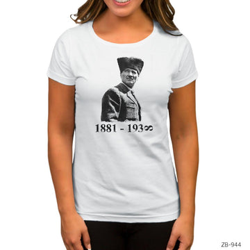Atatürk 1938 Beyaz Kadın Tişört