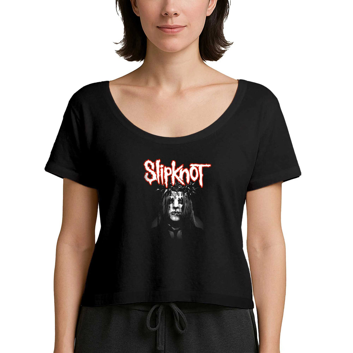 Slipknot Joey Jordison Siyah Kadın Tişört