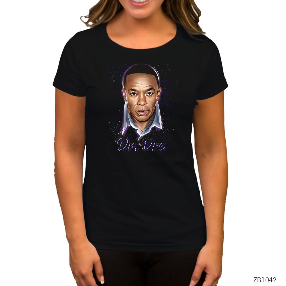 Dr Dre Digital Draw Siyah Kadın Tişört
