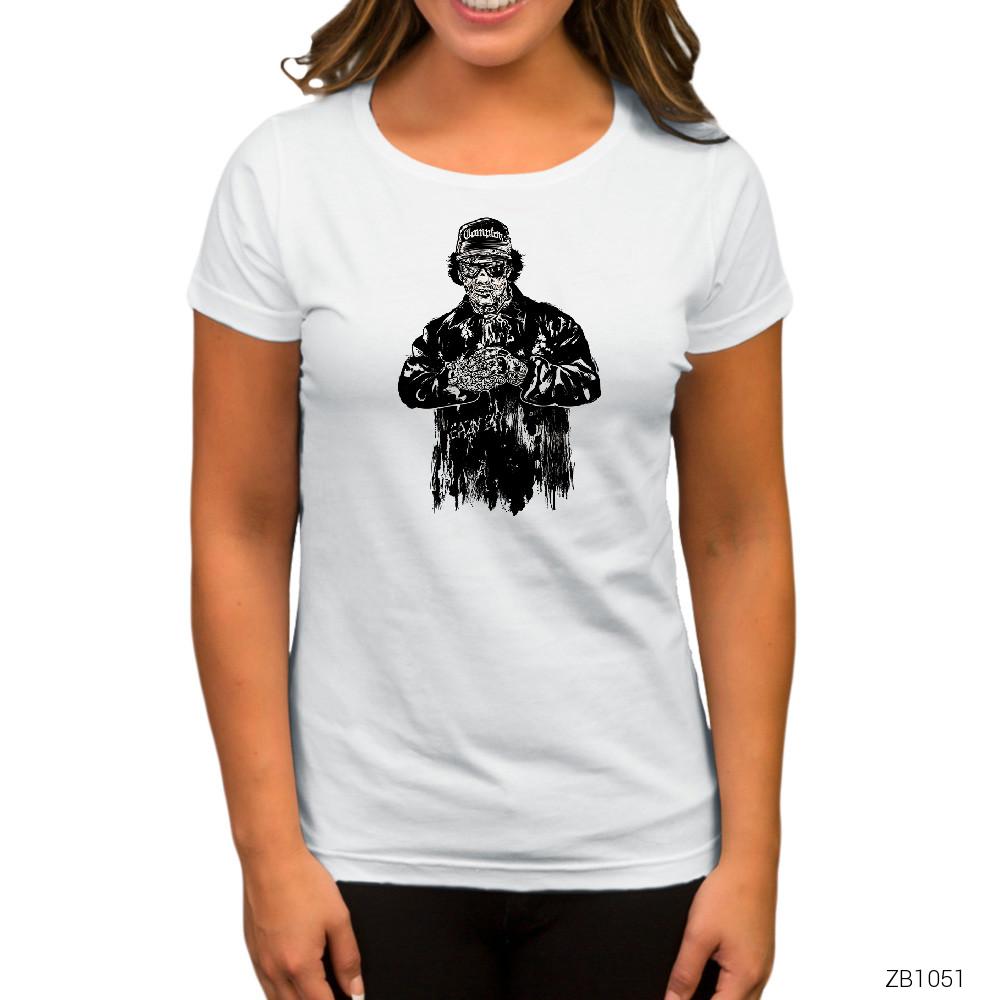 Eazy Zombie Beyaz Kadın Tişört