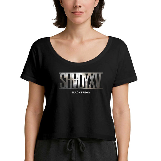 Eminem Shady XV Logo Siyah Kadın Tişört