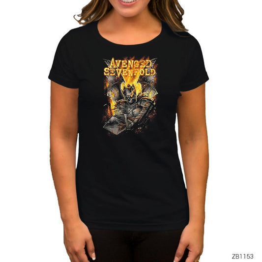 Avenged Sevenfold Knight Siyah Kadın Tişört