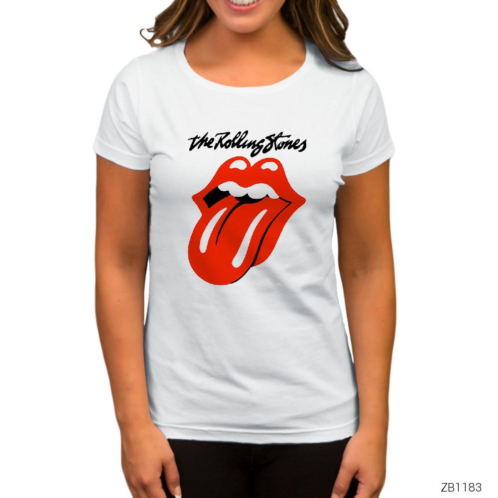 Rolling Stones Beyaz Kadın Tişört