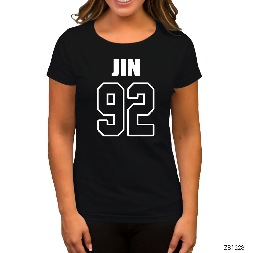BTS Jin 92 Siyah Kadın Tişört