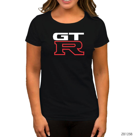 Nissan GTR Logo Siyah Kadın Tişört