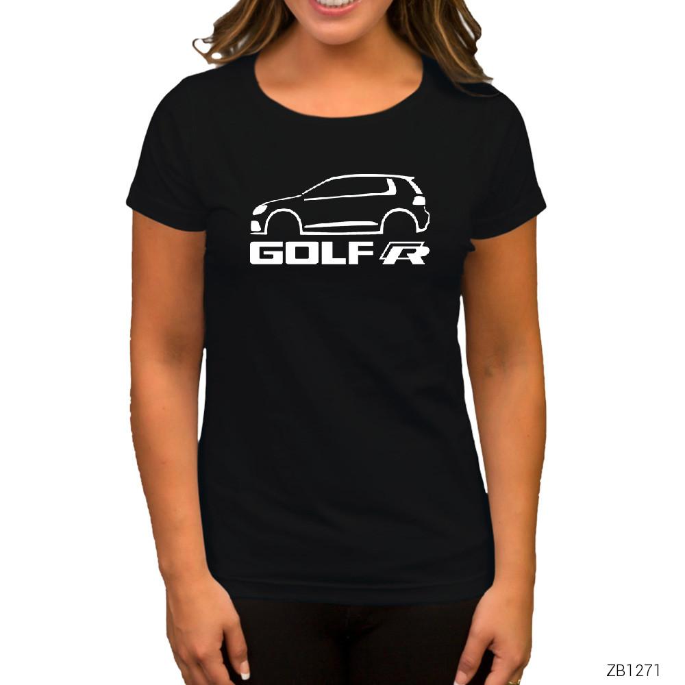 Volkswagen Golf R Siyah Kadın Tişört