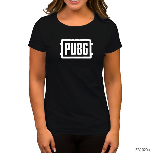PUBG Logo Classic Siyah Kadın Tişört