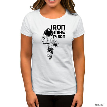 Iron Mıke Tyson 2 Beyaz Kadın Tişört