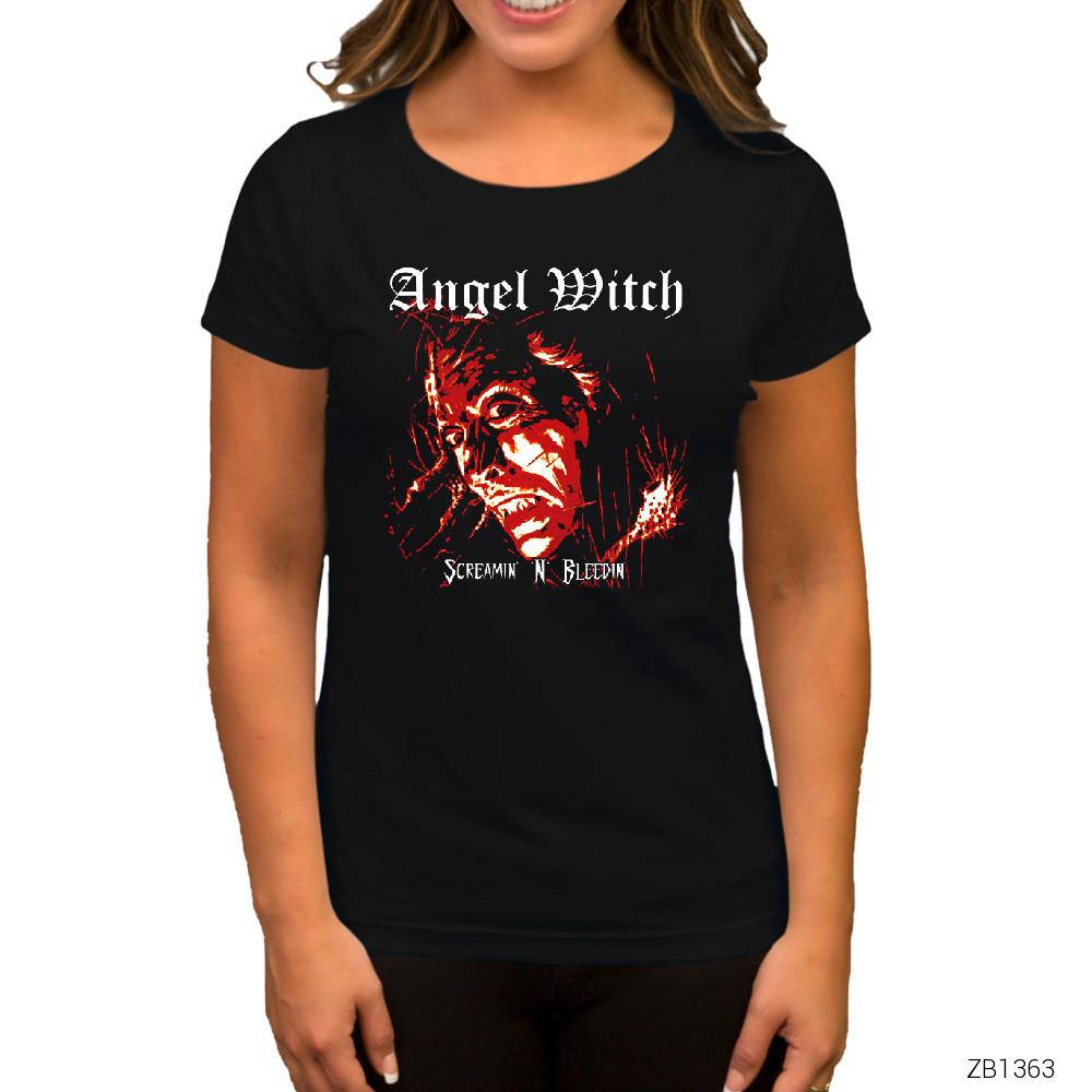 Angel Witch Screamin Siyah Kadın Tişört
