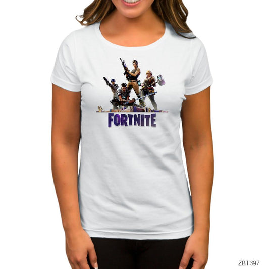 Fortnite Team 2 Beyaz Kadın Tişört