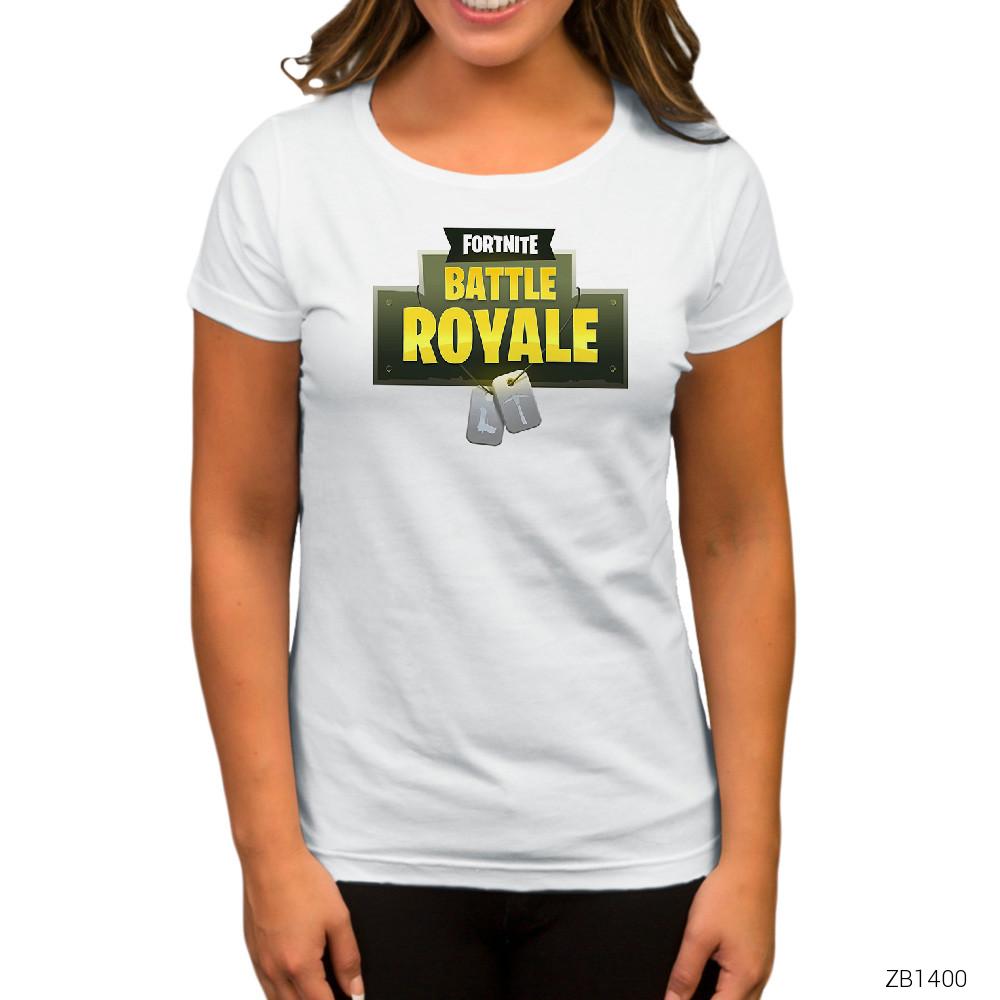 Fortnite Battle Royale Beyaz Kadın Tişört