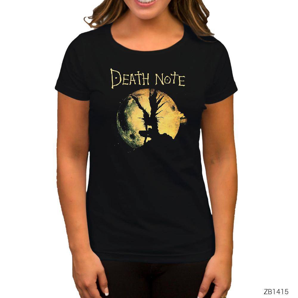 Death Note Moon Siyah Kadın Tişört