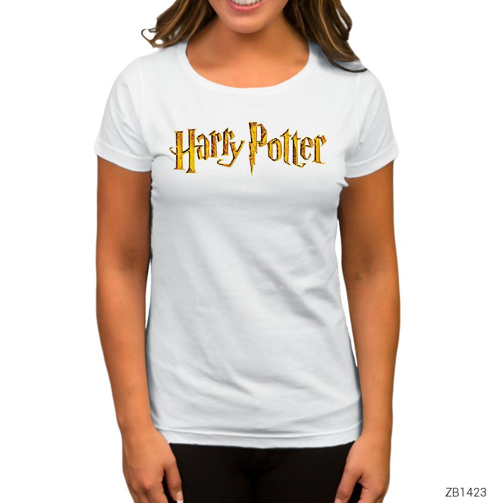 Harry Potter Logo Beyaz Kadın Tişört