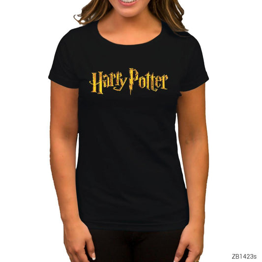 Harry Potter Logo Siyah Kadın Tişört