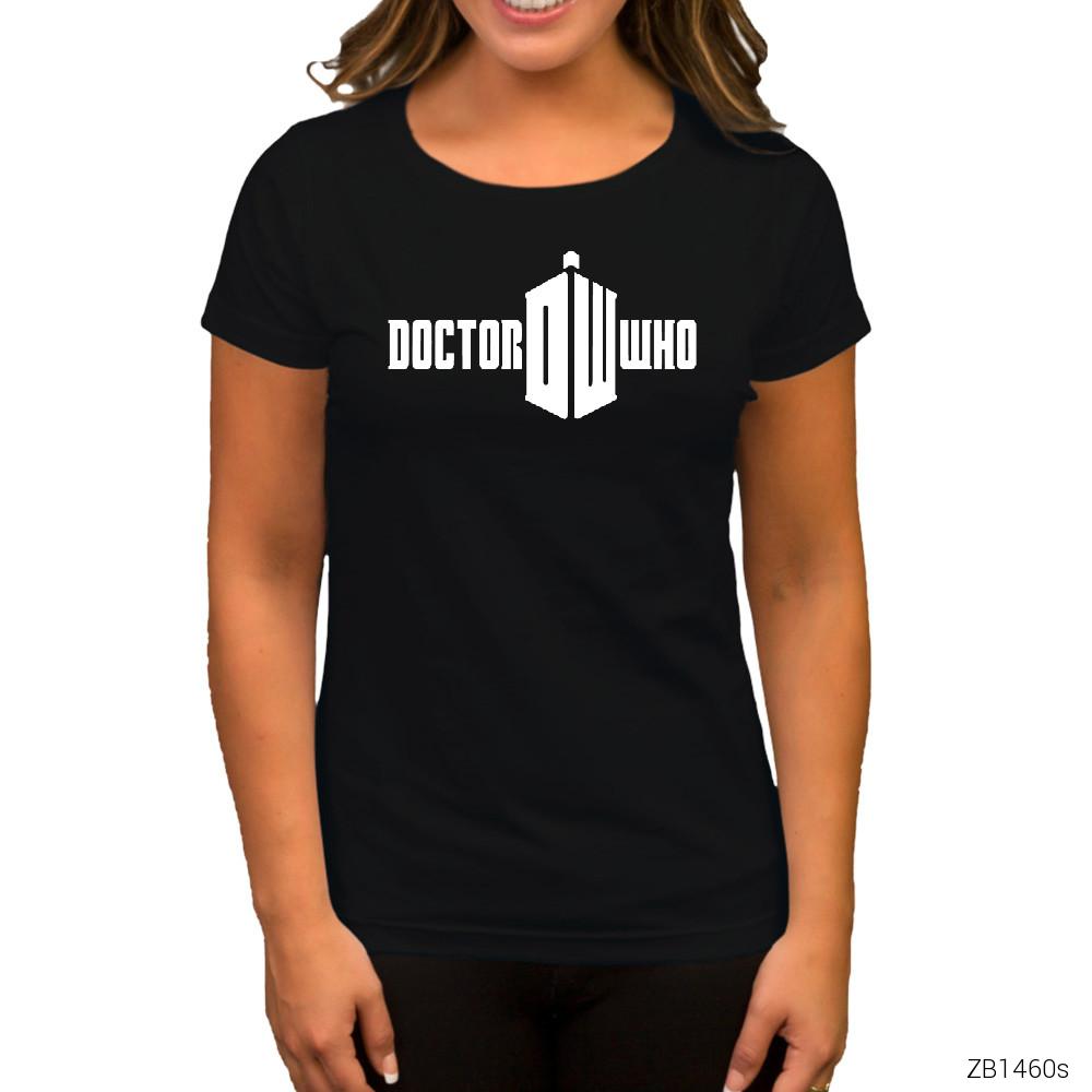 Doctor Who Logo Siyah Kadın Tişört
