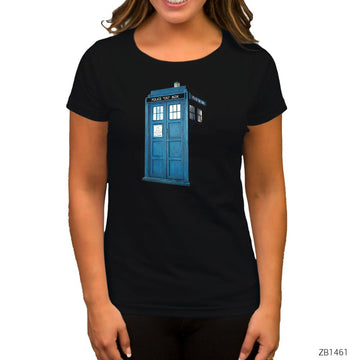 Doctor Who Tardis Siyah Kadın Tişört